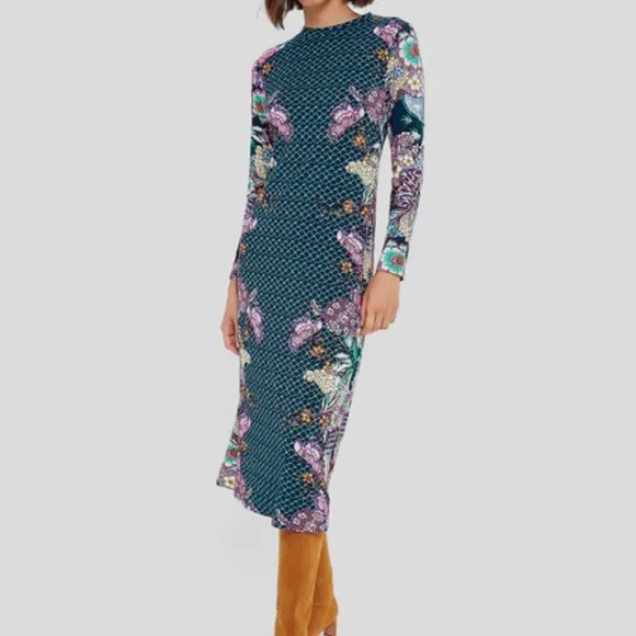Navy Stargaze Ellie Midi Dress - Picture 1 of 4